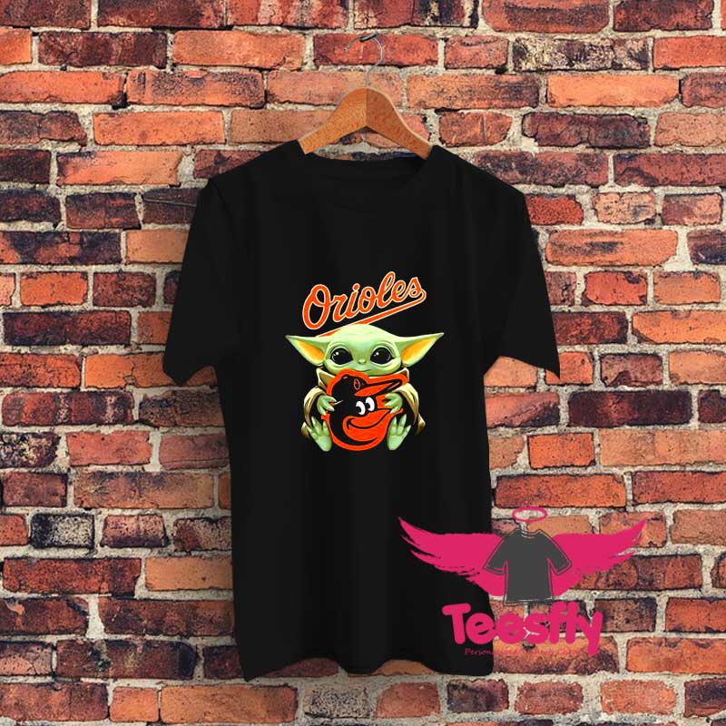 Baby Yoda Hug Baltimore Graphic T Shirt