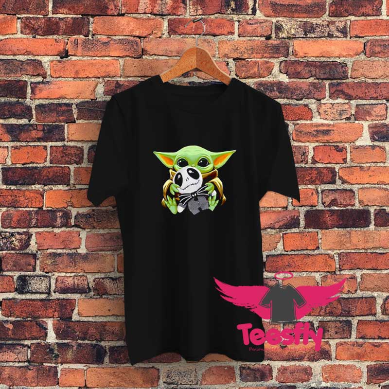 Baby Yoda hug baby Jack Skellington Awesome Graphic T Shirt