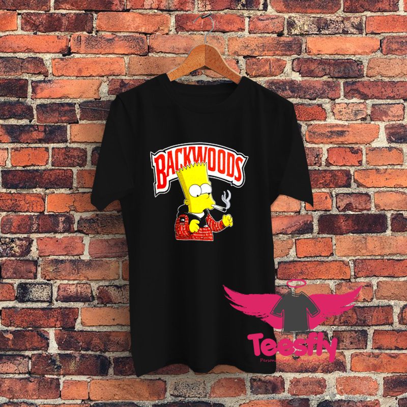 Backwoods Bart Simpson Smoking Graphic T Shirt