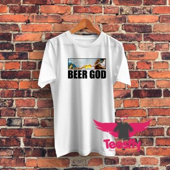 Beer God The Creation of Adam Graphic T Shirt