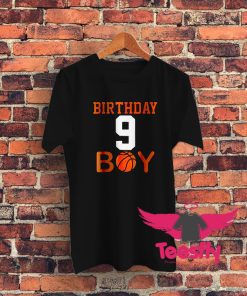 Birthday Boy 9 Fun Basketball Graphic T Shirt