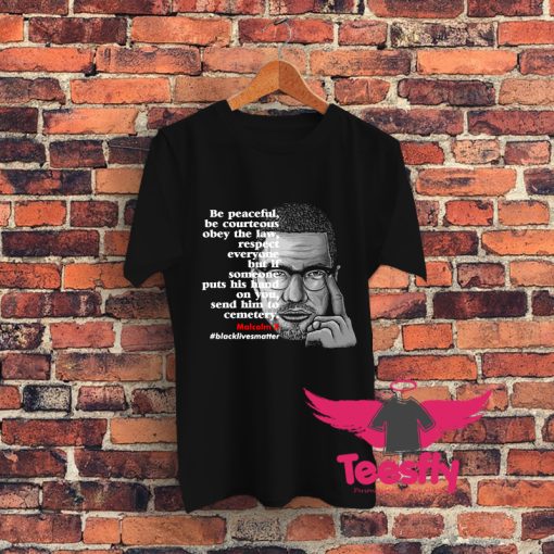 Black Lives Matter Malcolmx Graphic T Shirt