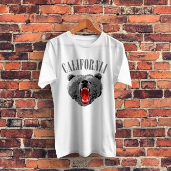 California Face Bear Graphic T Shirt