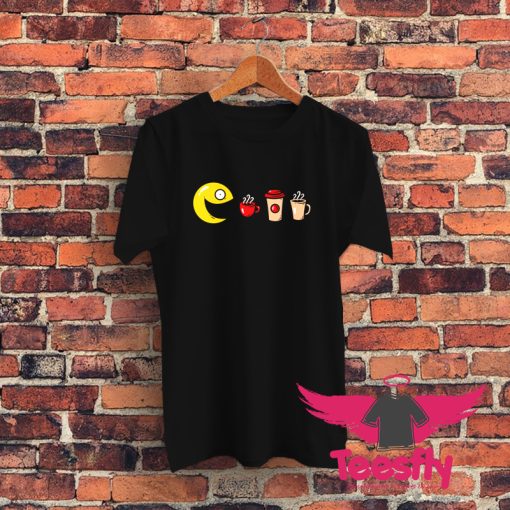Coffee Man Pacman Graphic T Shirt