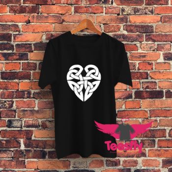 Heart Shaped Celtic Knot Graphic T Shirt
