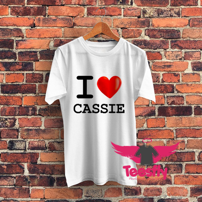 I Love Caie Heart Graphic T Shirt