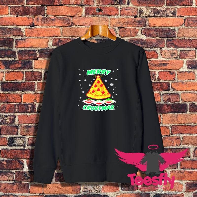 Merry Crustmas Christmas Pizza Sweatshirt 1