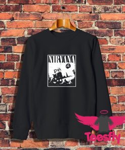 Nirvana Kurt Cobain Dave Grohl Group Photo Sweatshirt 1