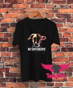 No Difference Vegan Dog Cow Lover Graphic T Shirt