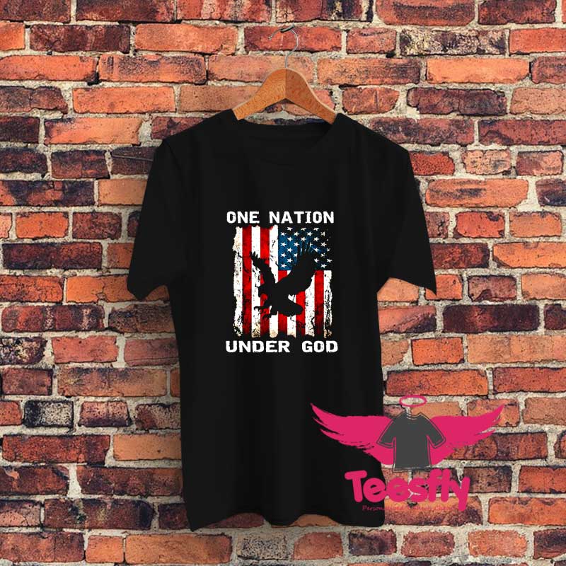 One Nation Under God Flag Graphic T Shirt