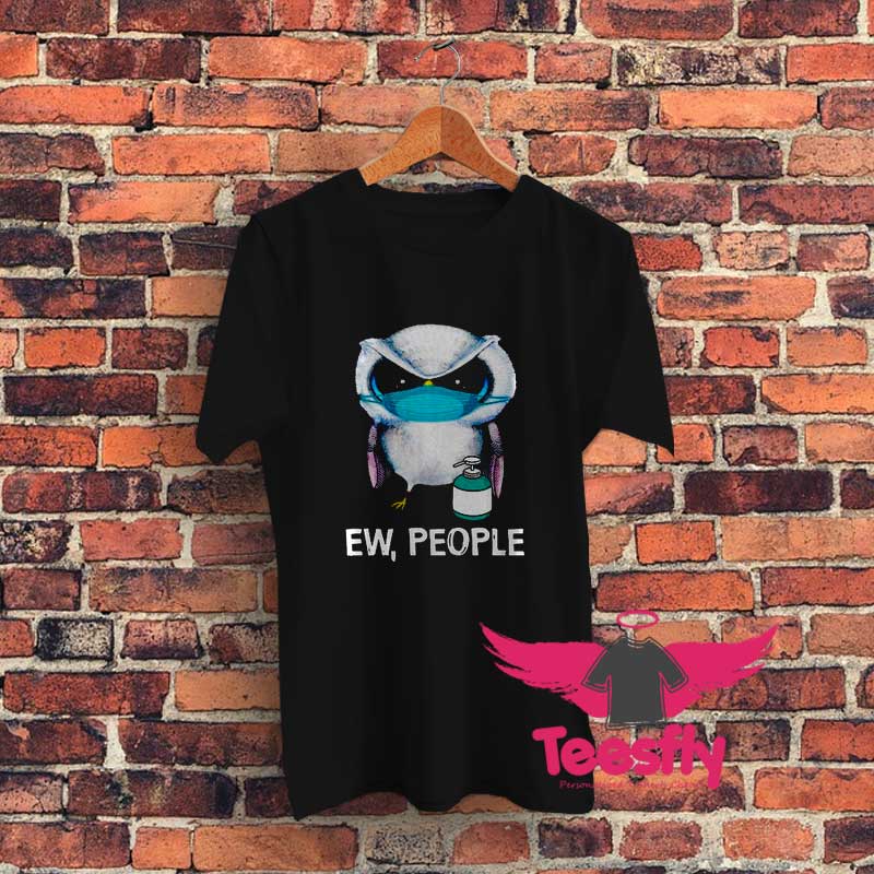 Owl Face Mask Ew Graphic T Shirt