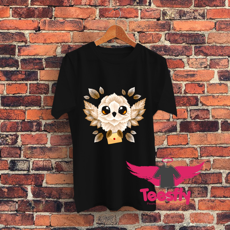 Owl Mail Of Leaves Graphic T Shirt