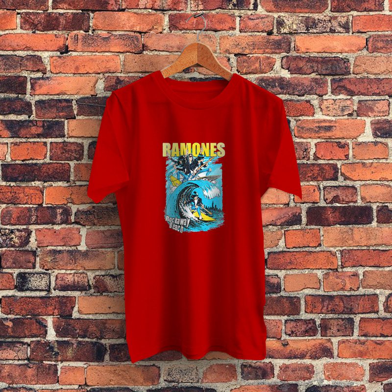 Ramones Rockaway Beach Graphic T Shirt