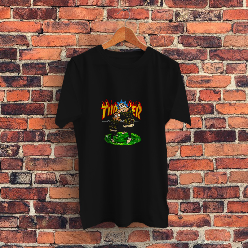 Rick and Morty Thrasher Graphic T Shirt