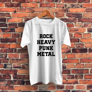 Rock Heavy Punk Metal Writing Graphic T Shirt