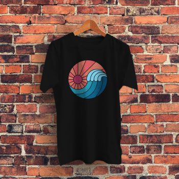 Sun And Sea Wave Graphic T Shirt