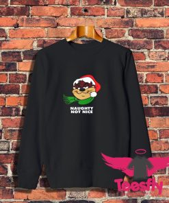 Tasmanian Devil Naughty Not Nice Christmas Sweatshirt 1