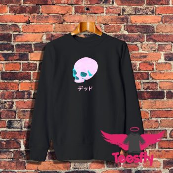 Vaporwave Pink Skull Sweatshirt 1