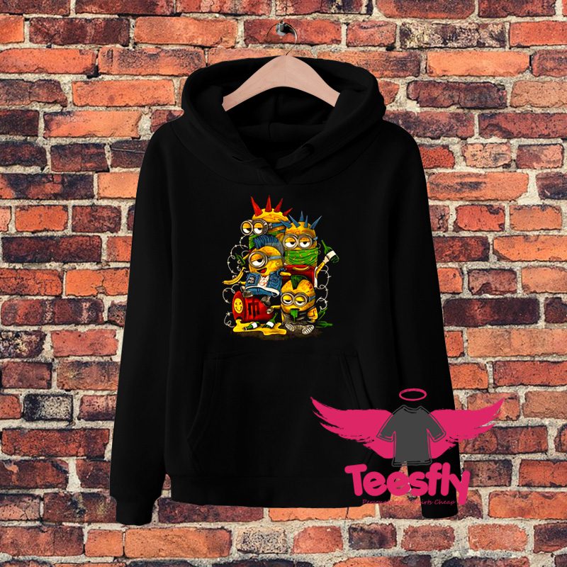 Vintage Rebellion Minions Illustration Hoodie
