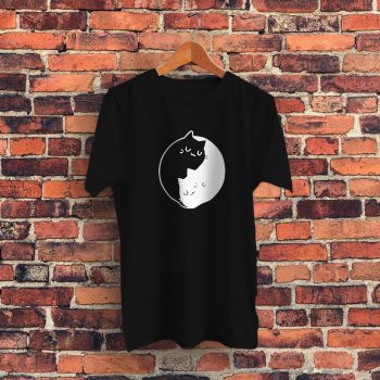 Yin Yang Cats Graphic T Shirt