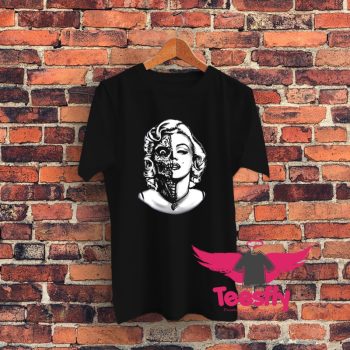Zombie Skull Marilyn Monroe Graphic T Shirt