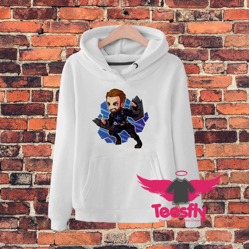 Cartoon Captain American Hoodie