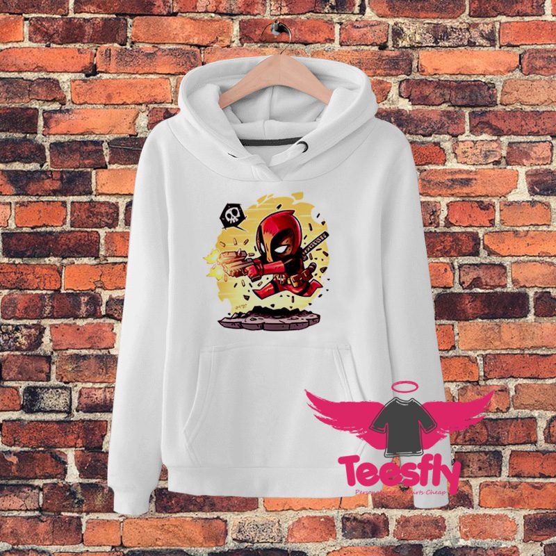 Cheap Deadpool Cartoon Illustration Art Hoodie