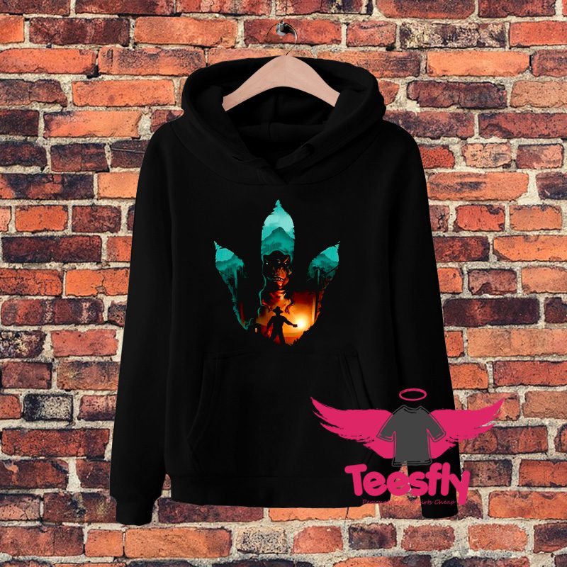 Jurassic Wolrd T Rex Footprint Art Hoodie On Sale