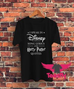 Vintage I Speak In Disney Song And Harry Potter T Shirt