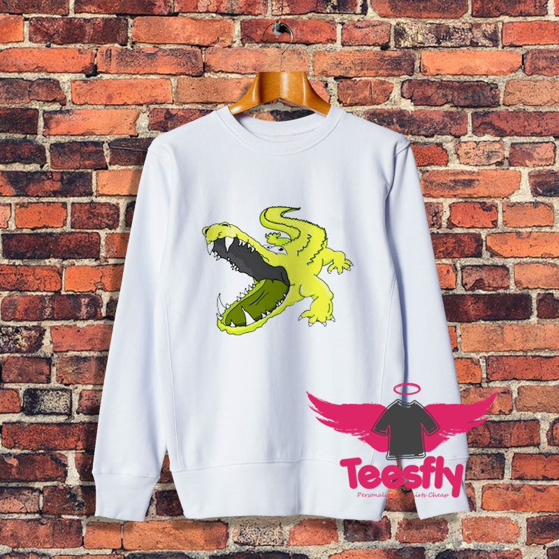 Alligator Crocodile Cartoon Sweatshirt On Sale