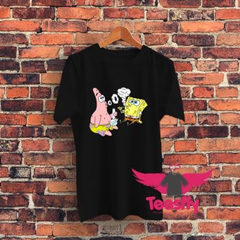 Cheap Spongebob and Patrick Smoking T Shirt