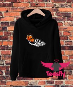 Cheap Monarch Butterfly Skeleton Hand Hoodie