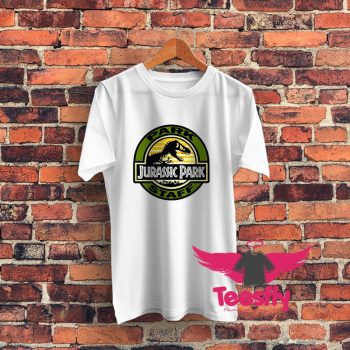 Jurassic Park Left Chest Park Staff Logo T Shirt