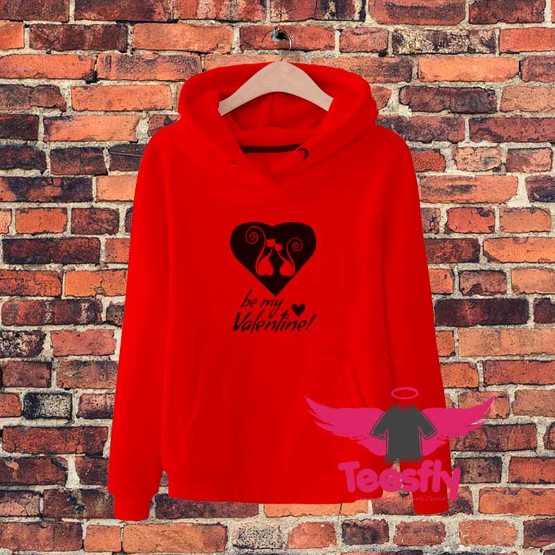 Be My Valentine Two Cats Making Love Hoodie