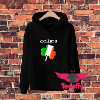 Collins Irish Flag Shamrock Surname Hoodie