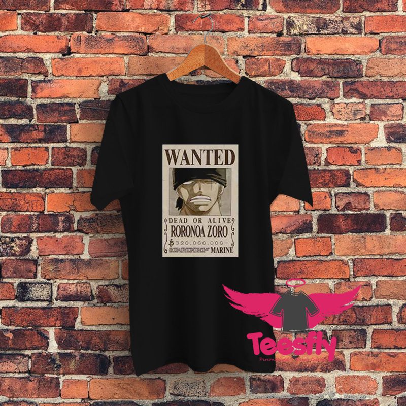 Zoro Second Wanted Poster T Shirt