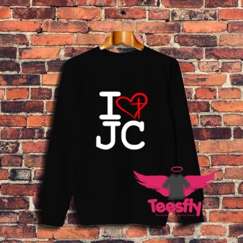 I Love Jesus Christ Initials Heart Sweatshirt