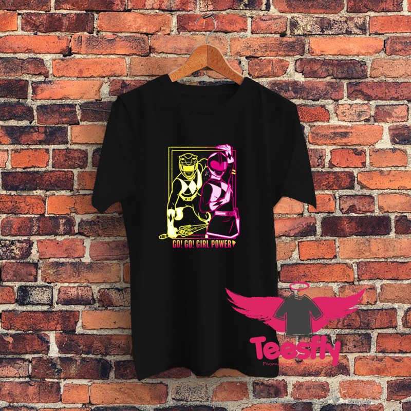 Power Rangers Go Go Girl Power Line Art T Shirt