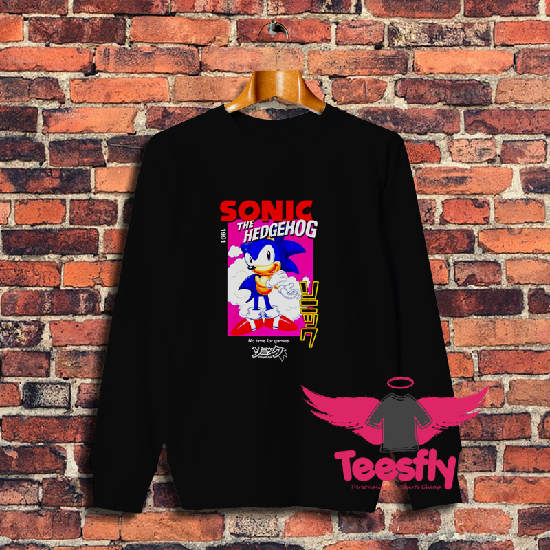 Vintage Sonic The Hedgehog Japanese Kanji Sweatshirt