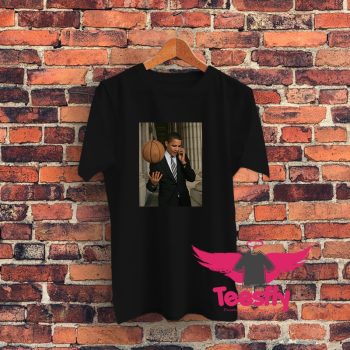 Barack Obama With Basketball T Shirt