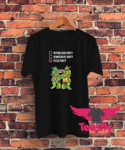 Ninja Turtles Vote Pizza T Shirt