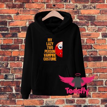 Cute My Lazy Two Person Vampire Hoodie