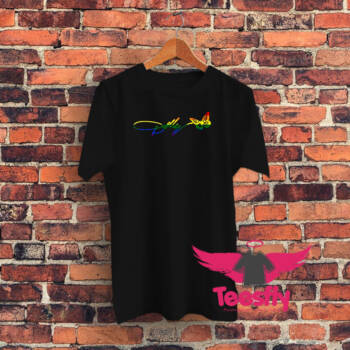Dolly Parton Butterfly Logo Pride Flag Graphic T Shirt