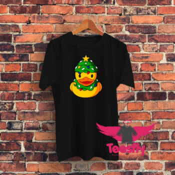Duck Draw Happy Merry Christmas Graphic T Shirt