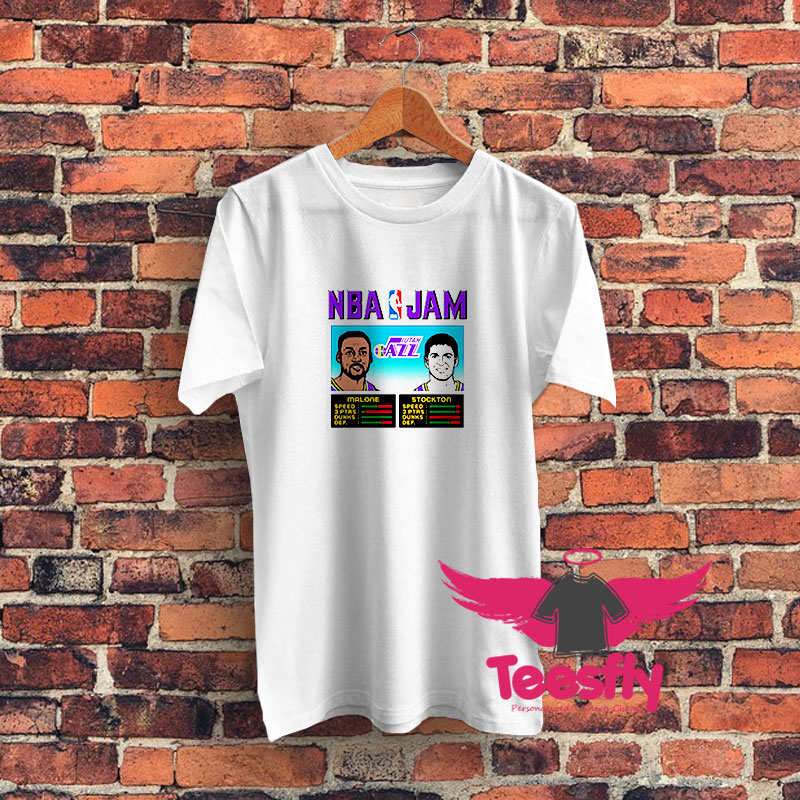 NBA Jam Jazz Malone And Stockton Graphic T Shirt